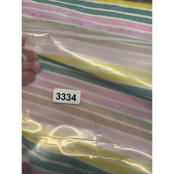 Ganni poplin Square Neck Puff Sleeve Blouse Top Size 34 US MED pink striped - Picture 8 of 8